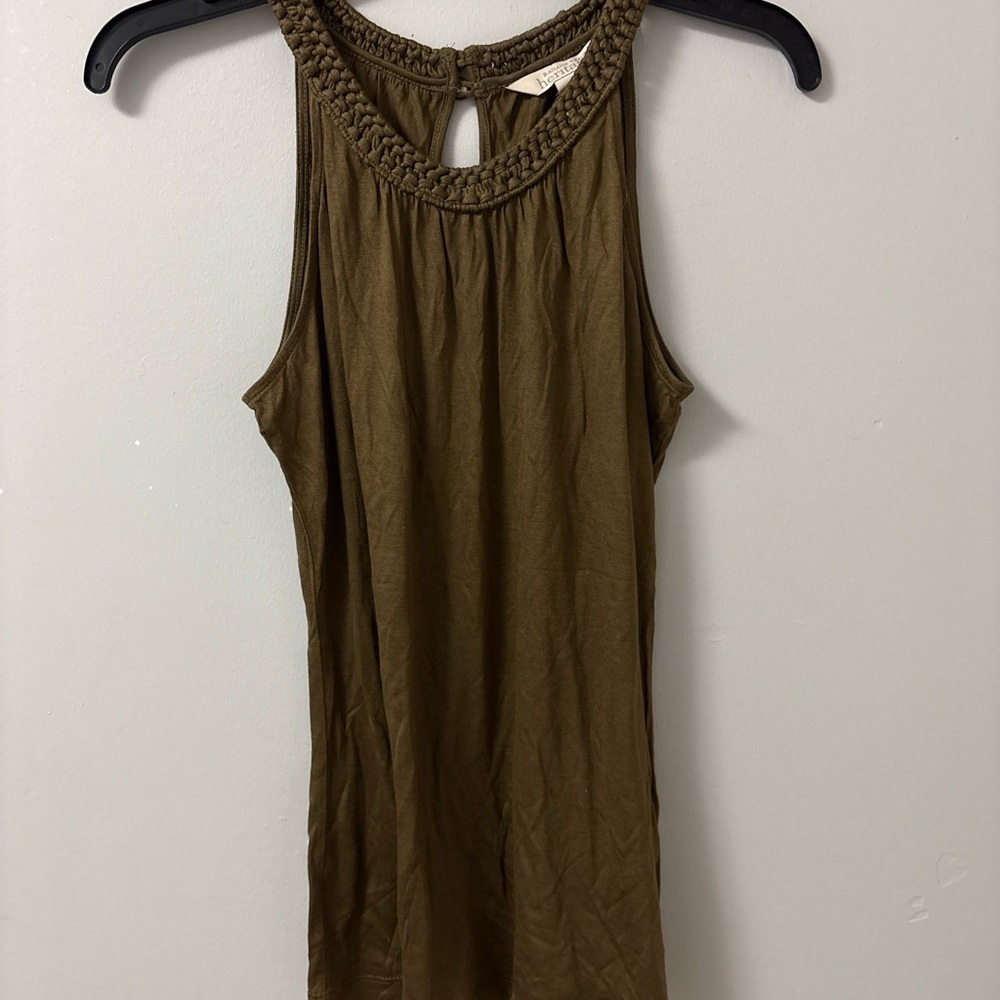 Women's Olive Sleeveless Top